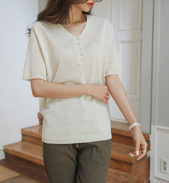 <br>9FO0043DD_Olin Semi-Open Cool Touch Linen knit wear