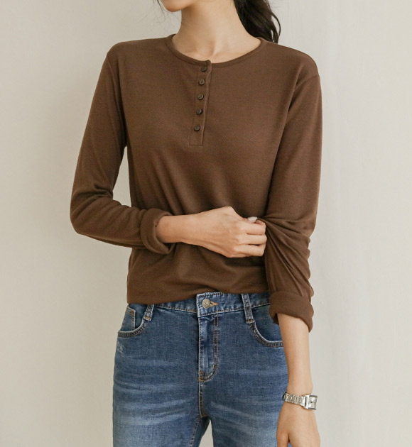 <br>9DA20867DD_ Low Soft spandex button tee