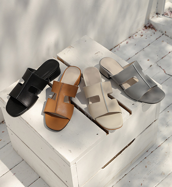 <br>8DA22706DD_Ninkin plaid mule slippers (3cm&6cm 2type)