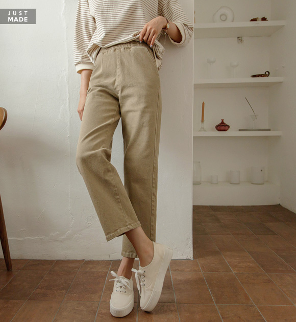 9DO0058JJ_Comfort with Kachion all-banded straight pants