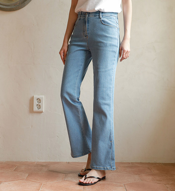 <br>5DA25348AA_Damer Side Slit Straight jeans