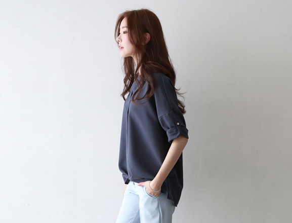 <br>OA0017CA_7 Sleeve rolled-up Shirt