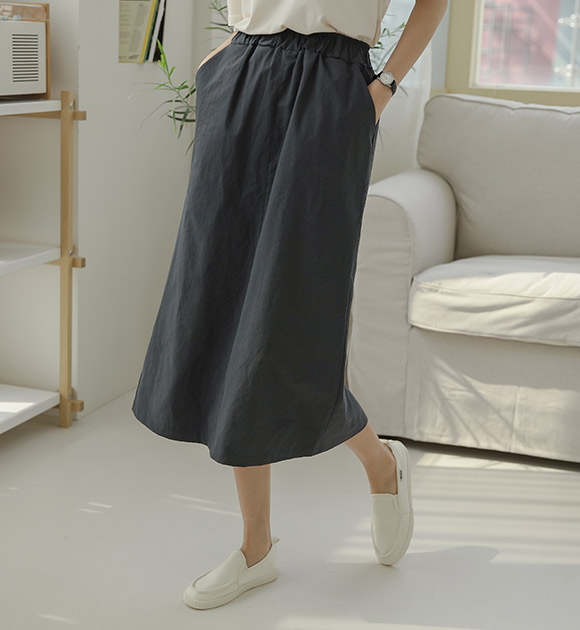 <br>9DA19444AA_stone Pocket Cool Touch banded Skirt