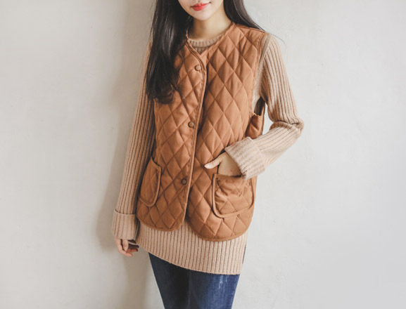 <br>7DA11740BB_Best cost-effective quilted vest