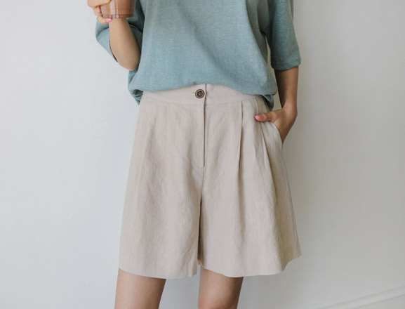 <br>6DA12564CC_Banhai Linen Shorts