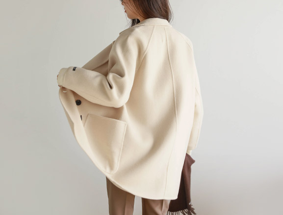 <br>9DA15431CC_Half-double handmade wool coat