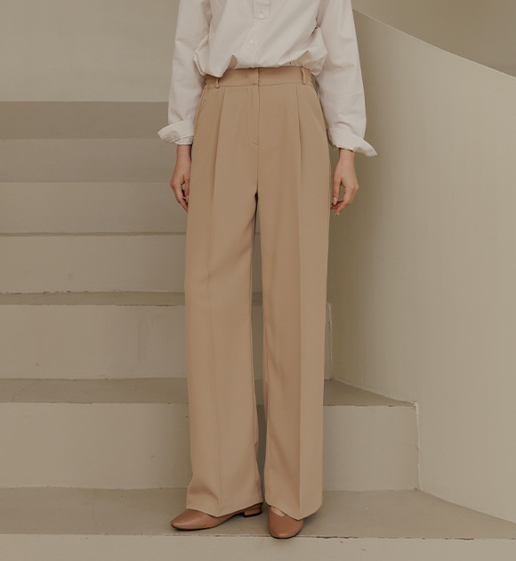 8DO0107HH_Smooth touch side banded wide slacks
