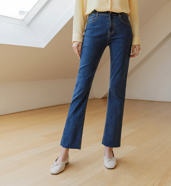 5EJ252AA_ Honey Spandex Slim Fit Straight Jeans