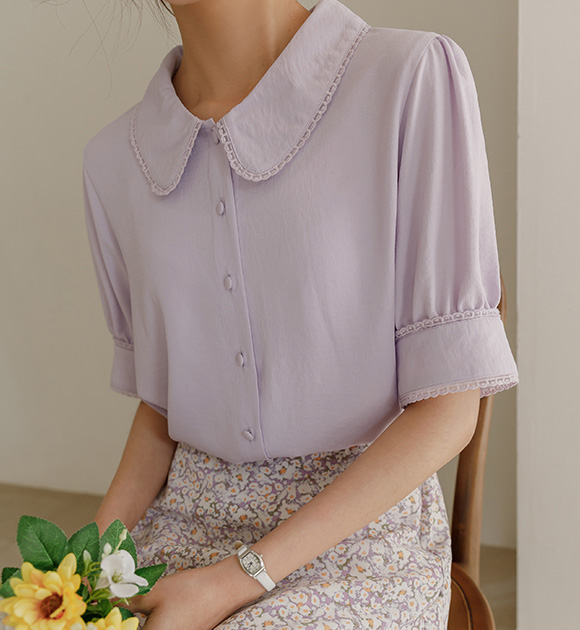 6OA0589HH_ Graceful Race Flowy Blouse
