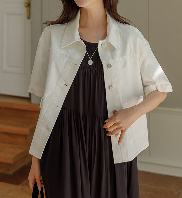 8DA27900HH_Nutom Sturdy Fit Short-sleeve Cotton Jacket
