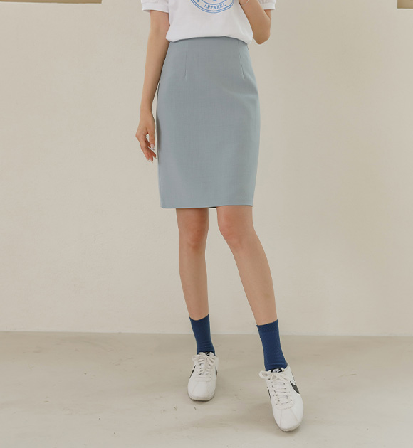 6DA28001KK_Clean Fit Cool Summer Skirt (Midlength/ Cropped)