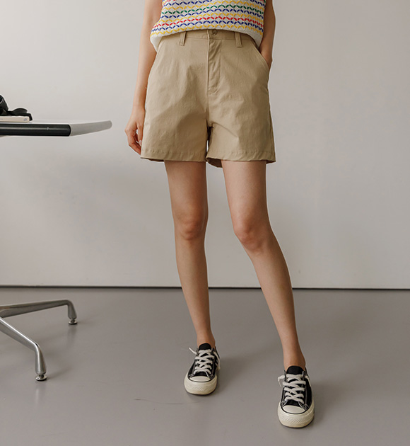 8DA28081AA_ Kurom Cotton spandex simple shorts