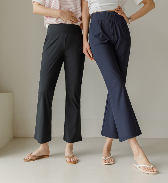 6DO0119HH_Cold wide banded bootcut pants (Short/Basic)