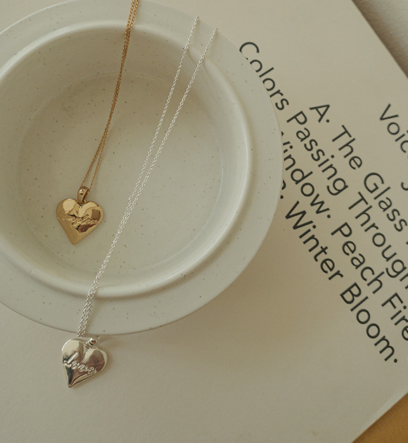 5DA28743KK_Lettering heart double-sided necklace