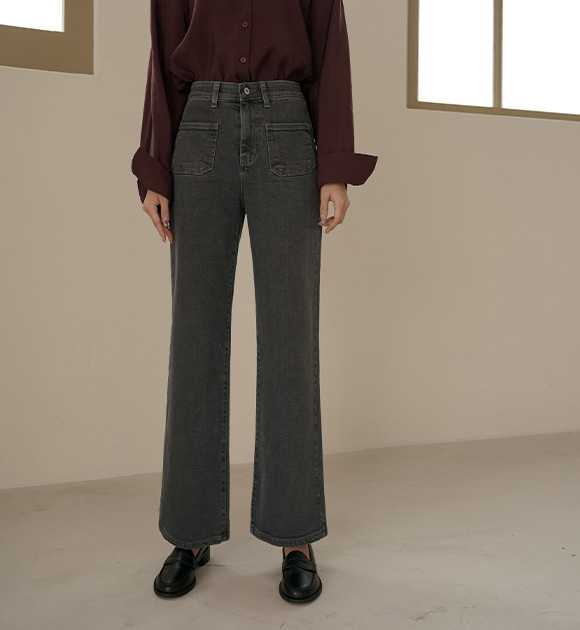 8DA28885KK_Ging Autumn Mini Pocket Straight jeans