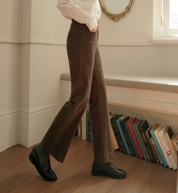 6DA28922HH_Naryu semi-bootcut spandex corduroy pants