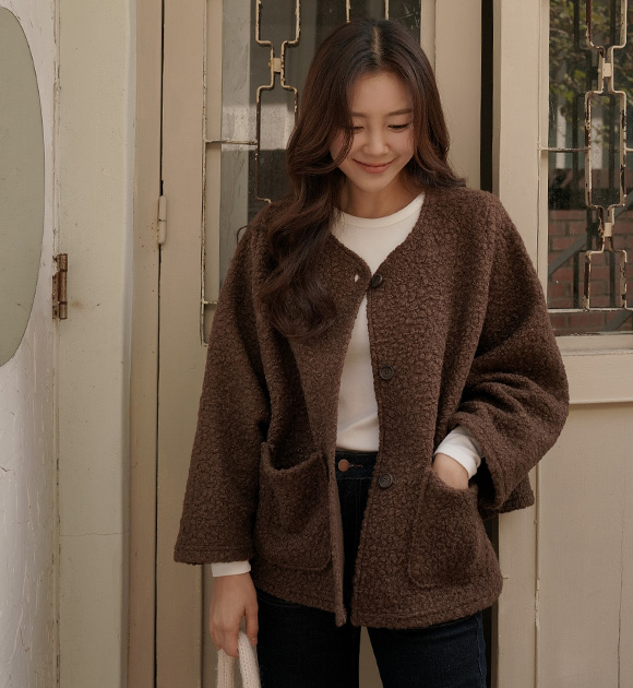 8DA28936AA_Nukun loose fit boucle jacket