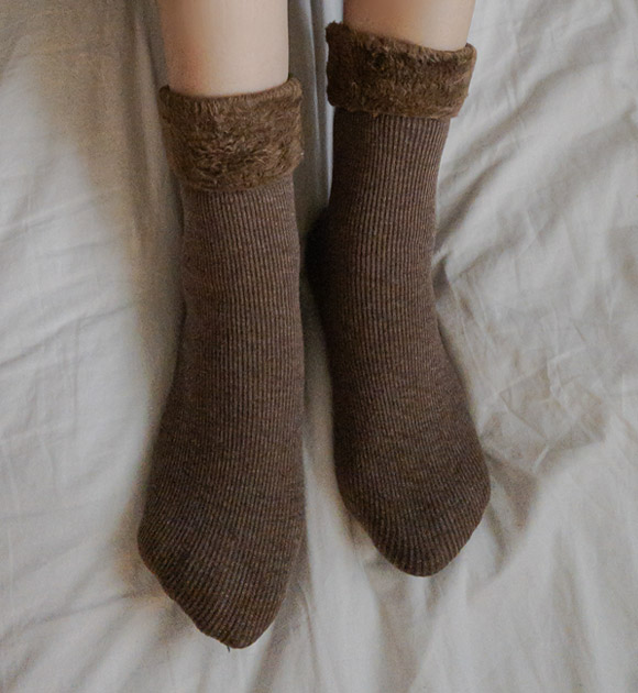 6DA29197MM_Rolling mink fleece winter socks