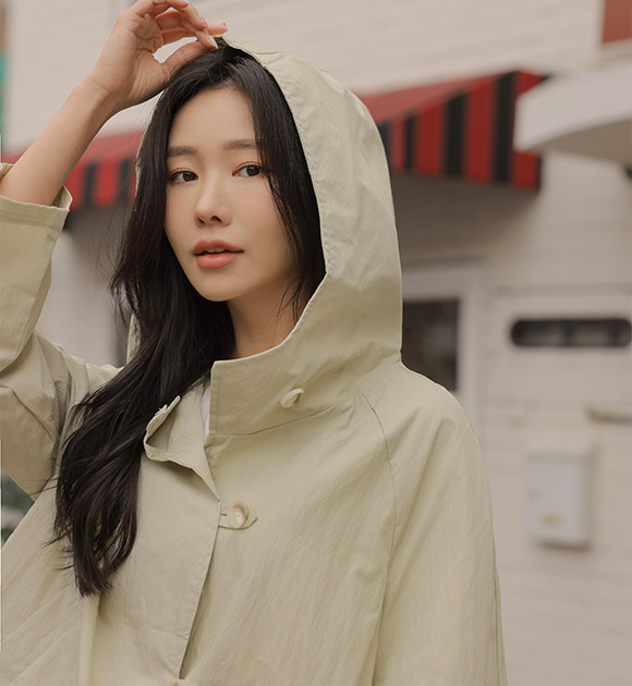 6DA29690NN_Marena A-Line Hooded jacket