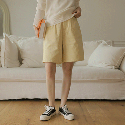 8DA29806NN_Solid Cotton Color Shorts