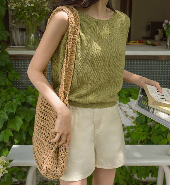 6DD00078NN_Berry knit square shoulder bag