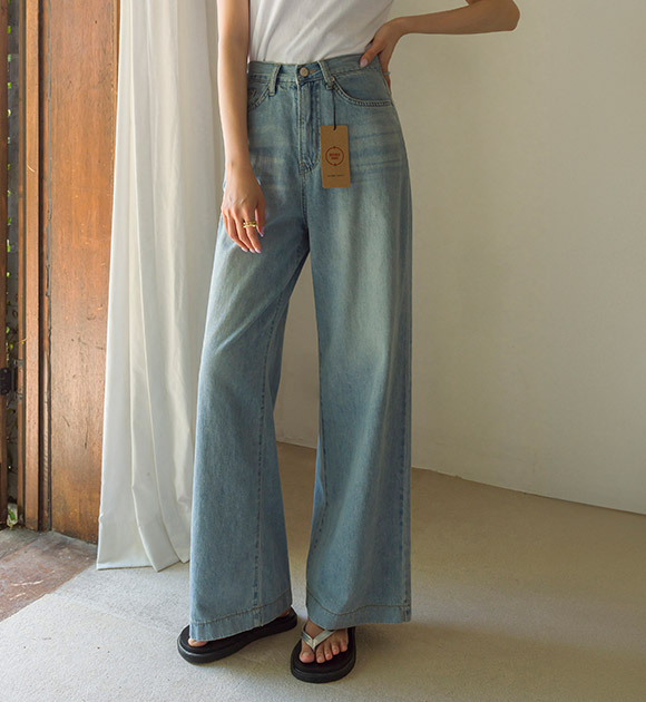 5OA0730LJ_[JUST BETTER] Trendy double ring wide jeans (Short/Long)
