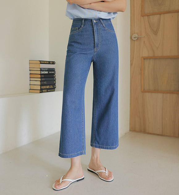 5DA30139LJ_Flowing Linen Touch Wide Cropped Jeans