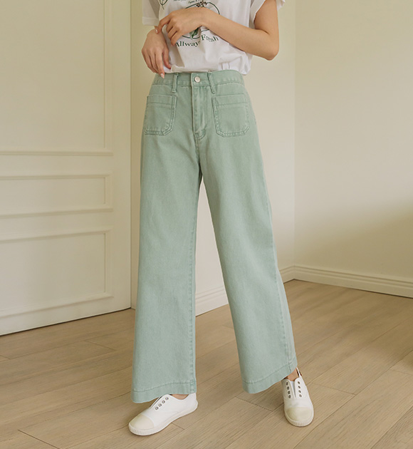 5DA30310YY_End Pigment Front Pocket Straight Pants