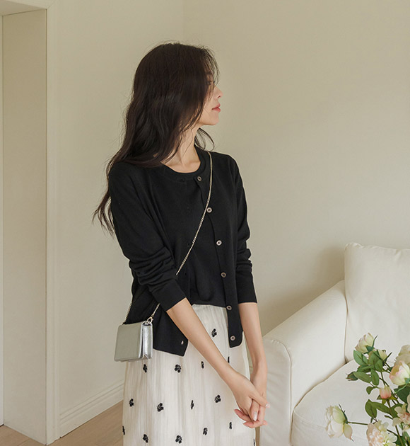 5CS00015JJ_[Outfit set] Soft Touch Simple Cardigan+knitwear