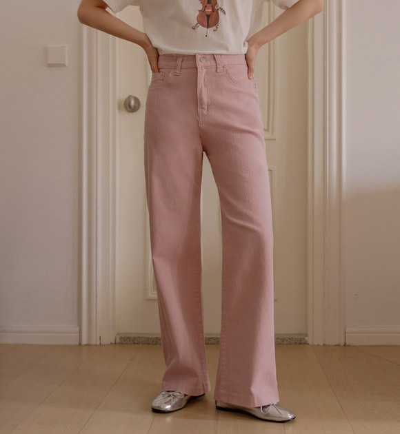 6OA0659LJ_[JUST BETTER] Carol 2 label pocket wide pants