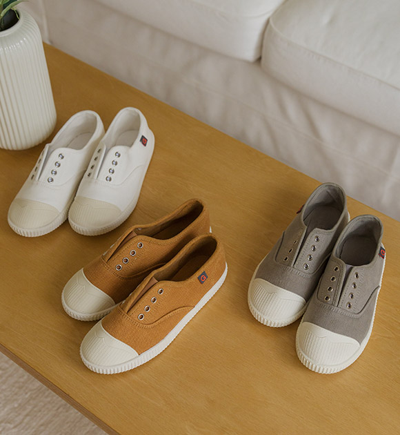 5DD00089AW_Comfortable Banding Toe Color Combination Slip-on Shoes