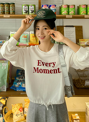 4DA30325LJ_Moment Embroidery String Sweatshirt