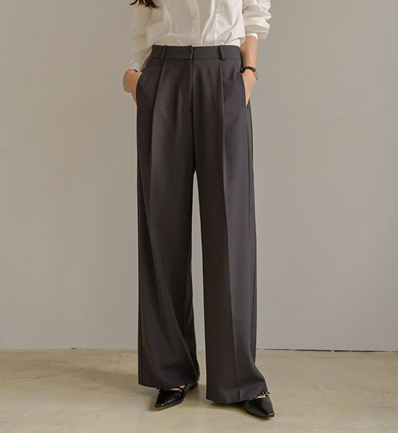 5DA30427LJ_Sideline Wide Pintuck Slacks