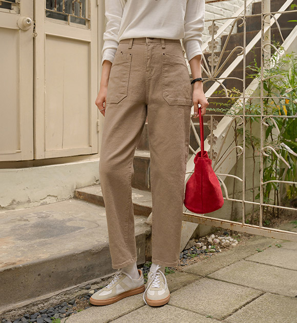 6DA30453HN_Romi Square Pocket Baggy Pants