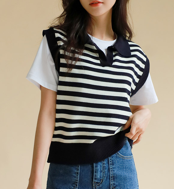 9FO0165AA_Rutina Polo striped Vest