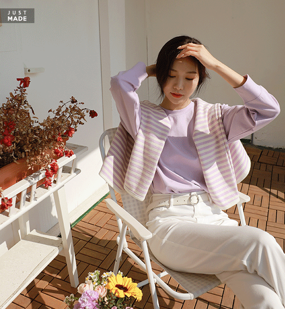 <br>8OA0511GG_Happy Smiley Labels sweater Long tee