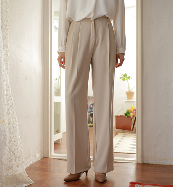 <br>8DA25030GG_Wrinkled Two-Pin Tuck Slacks (3type Length)