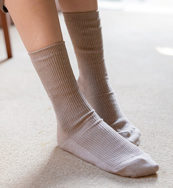 8DA26159HH_Kiman Elastic Corrugated Basic Long Socks