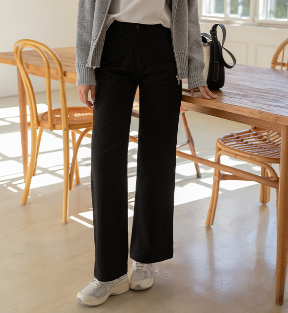 8DA26220HH_ Bellon Color spandex Straight Pants