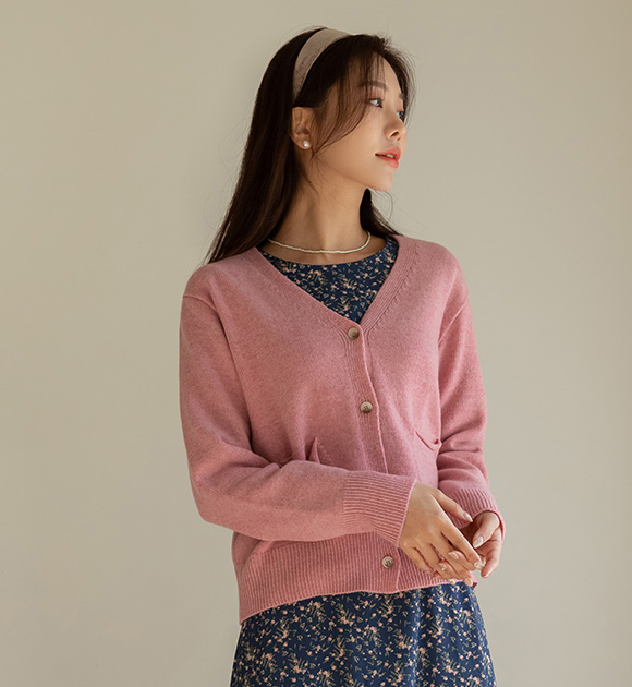 6DA26540AA_Milkyu Round Pocket Wool 60% Cardigan