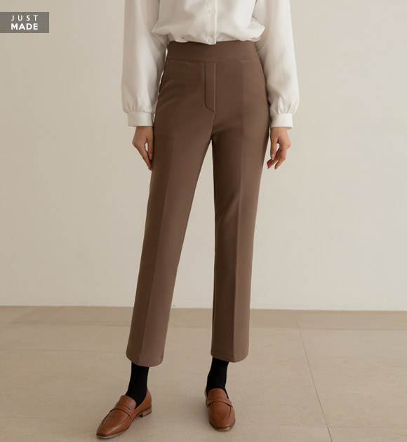 6OA0562JJ_ Belly Cut Wide banded Straight Slacks