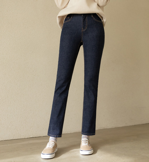 5DA26825JJ_Fade proof fleece Straight jeans