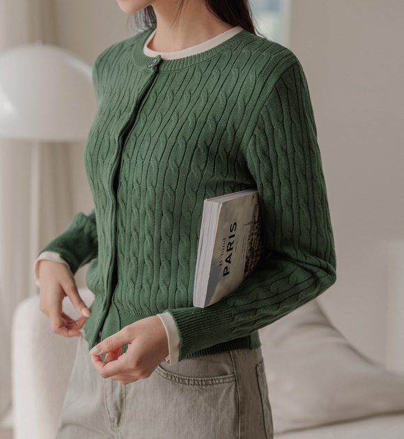 6DA27059JJ_Hello smooth touch Twisted Cardigan