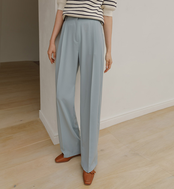 5OA0574HH_Jjangjjangjjang wide slacks with two pin tucks (Basic&Long 2 types)