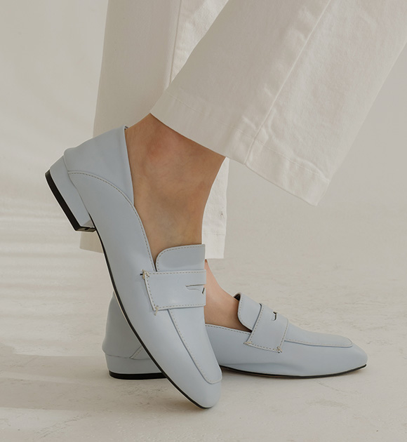 6DA27353HH_Eirin soft leather simple loafers