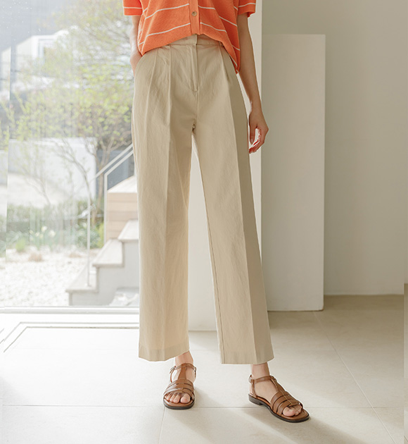 8DA27594HH_Jobon two pintuck part 9 spandex pants