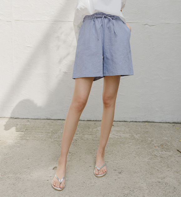 8OA0581HH_Cooler Linen string shorts