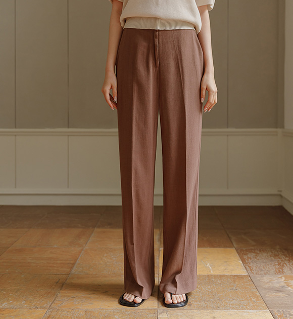 8DO0116KK_Chuting Linen Secret Waistband Slacks