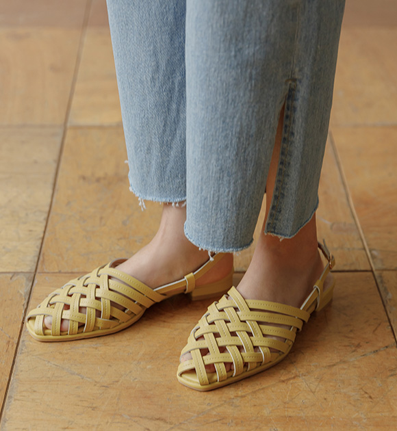 8DA27798KK_Ytyl Cowhide Net Sandals