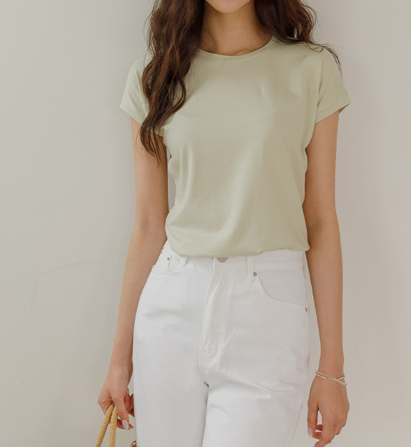 5DA27823KK_[J-BASIC] Ducky Soft Modal Cap Sleeve Tee